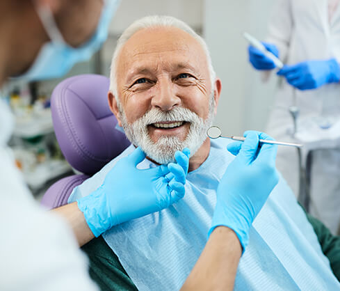 dental patient receiving an exam