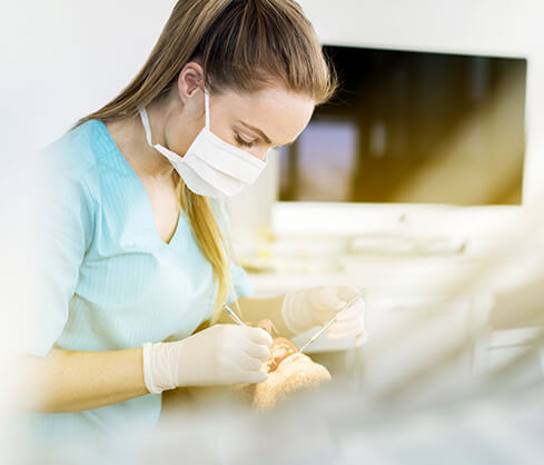 dental patient receiving an exam
